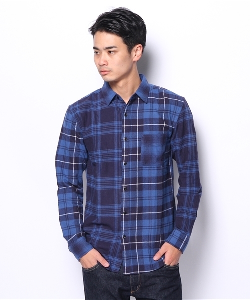 WEGO（ウィゴー）の「WEGO/クレイジーチェックネルシャツ（シャツ/ブラウス・メンズ・ブルー/レッド・LARGE/MEDIUM）」の12枚目の写真