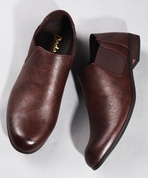 Dedes（デデス）の「DEDES ローヒールショートサイドゴアシューズ（ドレスシューズ・メンズ・ブラック/ダークブラウン/ネイビー/ブラウン/グレー/キャメル・41/43/42/44/40）」の3枚目の写真