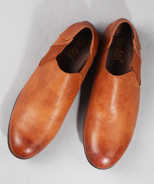 Dedes（デデス）の「DEDES ローヒールショートサイドゴアシューズ（ドレスシューズ・メンズ・ブラック/ダークブラウン/ネイビー/ブラウン/グレー/キャメル・41/43/42/44/40）」の6枚目の写真