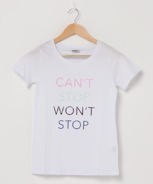 DIMENSIONE danza(ディメンシオーネ ダンツァ)の「プリントTシャツ(Tシャツ/カットソー・レディース・パープル/ネイビー/ホワイト・X-SMALL/SMALL)」の1枚目の写真