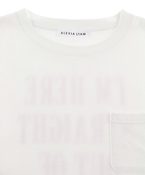 Tシャツ(半袖/袖なし) ALEXIA STAM - BACK message tee white ALEXIA STAM（アリシアスタン）の「Back Message Tee/バック