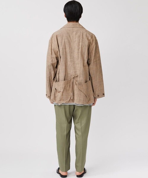 UNDECORATED(アンデコレイテッド)の「【UNDECORATED】カゴ染めハンティングジャケット(ブルゾン・メンズ・サンドベージュ/ネイビー・2)」の6枚目の写真