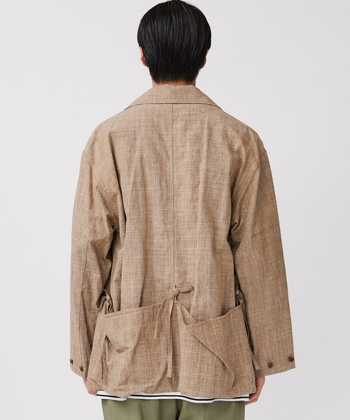 UNDECORATED(アンデコレイテッド)の「【UNDECORATED】カゴ染めハンティングジャケット(ブルゾン・メンズ・サンドベージュ/ネイビー・2)」の10枚目の写真