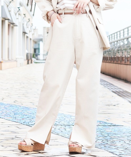 PairPair（ペアペア）の「リネンフレアパンツ(セットアップ)（その他パンツ・レディース・アイボリー/ブルーグレー・FREE）」の5枚目の写真