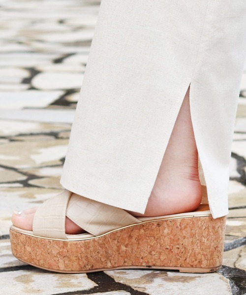 PairPair（ペアペア）の「リネンフレアパンツ(セットアップ)（その他パンツ・レディース・アイボリー/ブルーグレー・FREE）」の17枚目の写真