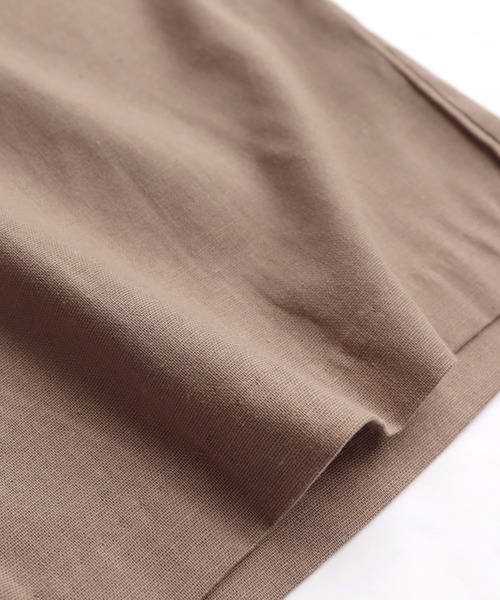 andme（アンドミー）の「リネンブレンドタックワイドパンツ（その他パンツ・レディース・ベージュ/ライトカーキ/グレー系その他/キナリ/ブラック/ブラウン/レッド/イエロー・L/M/S/XL/XXL）」の20枚目の写真