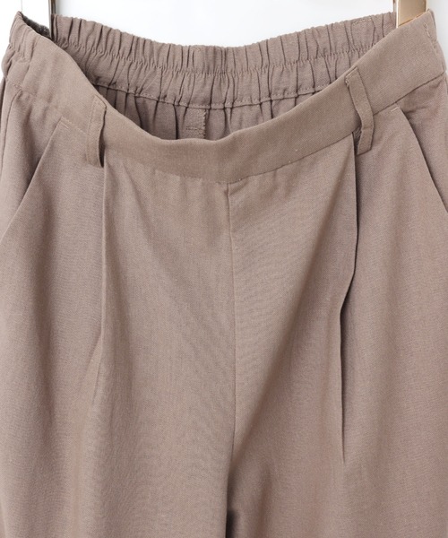 andme（アンドミー）の「リネンブレンドタックワイドパンツ（その他パンツ・レディース・ベージュ/ライトカーキ/グレー系その他/キナリ/ブラック/ブラウン/レッド/イエロー・L/M/S/XL/XXL）」の13枚目の写真