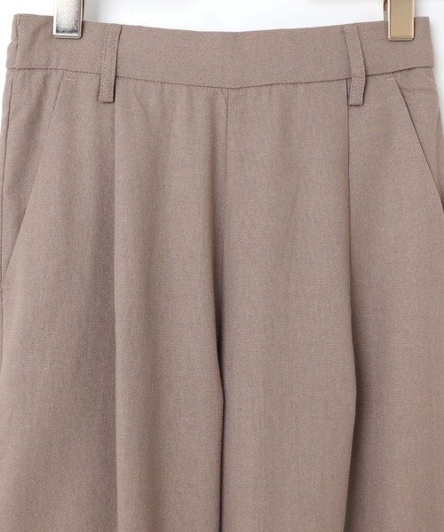 andme（アンドミー）の「リネンブレンドタックワイドパンツ（その他パンツ・レディース・ベージュ/ライトカーキ/グレー系その他/キナリ/ブラック/ブラウン/レッド/イエロー・L/M/S/XL/XXL）」の15枚目の写真