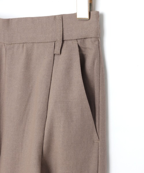 andme（アンドミー）の「リネンブレンドタックワイドパンツ（その他パンツ・レディース・ベージュ/ライトカーキ/グレー系その他/キナリ/ブラック/ブラウン/レッド/イエロー・L/M/S/XL/XXL）」の17枚目の写真