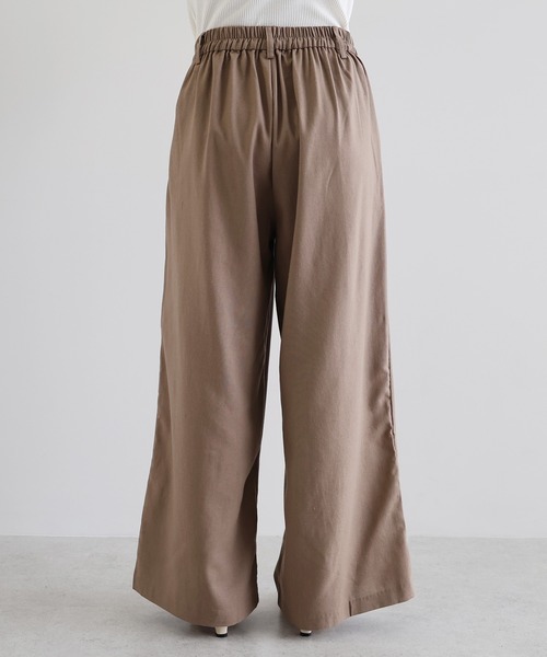 セール】リネンブレンドタックワイドパンツ（その他パンツ）｜andme