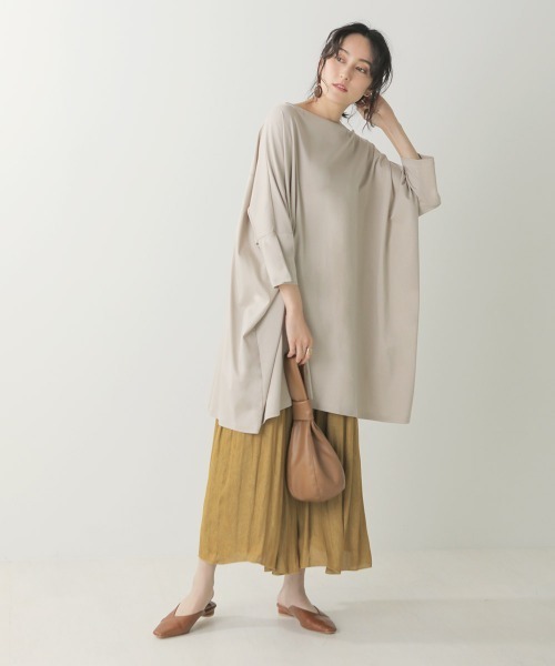 Bou Jeloud(ブージュルード)の「シルケットスムースオーバーチュニック(チュニック・レディース・ブラック/ベージュ/グレー・FREE)」の14枚目の写真
