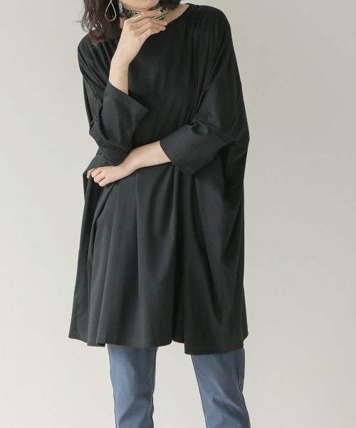 Bou Jeloud(ブージュルード)の「シルケットスムースオーバーチュニック(チュニック・レディース・ブラック/ベージュ/グレー・FREE)」の12枚目の写真