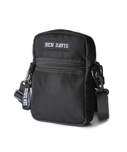 BEN DAVIS（ベンデイビス）の「《BEN DAVIS》VERTICAL SHOULDER（ショルダーバッグ・メンズ・ブラック×ブラック/ブラック×パープル/ブラック×レッド/ブラック×イエロー・FREE）」の2枚目の写真