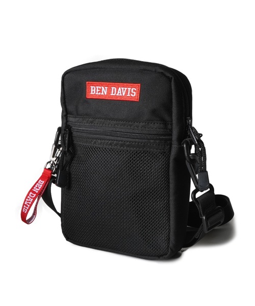 BEN DAVIS（ベンデイビス）の「《BEN DAVIS》VERTICAL SHOULDER（ショルダーバッグ・メンズ・ブラック×ブラック/ブラック×パープル/ブラック×レッド/ブラック×イエロー・FREE）」の3枚目の写真