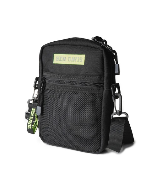 BEN DAVIS（ベンデイビス）の「《BEN DAVIS》VERTICAL SHOULDER（ショルダーバッグ・メンズ・ブラック×ブラック/ブラック×パープル/ブラック×レッド/ブラック×イエロー・FREE）」の4枚目の写真
