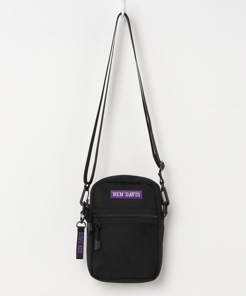 BEN DAVIS（ベンデイビス）の「《BEN DAVIS》VERTICAL SHOULDER（ショルダーバッグ・メンズ・ブラック×ブラック/ブラック×パープル/ブラック×レッド/ブラック×イエロー・FREE）」の10枚目の写真