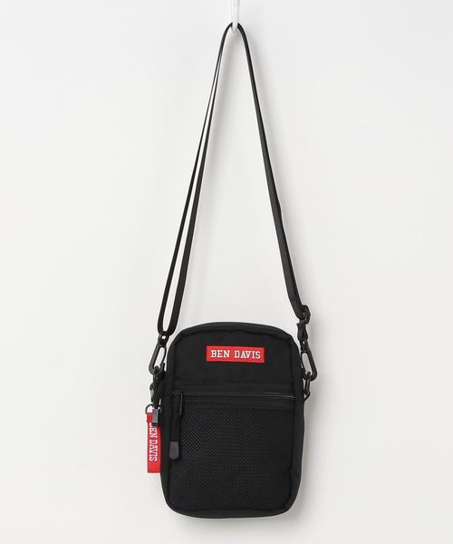 BEN DAVIS（ベンデイビス）の「《BEN DAVIS》VERTICAL SHOULDER（ショルダーバッグ・メンズ・ブラック×ブラック/ブラック×パープル/ブラック×レッド/ブラック×イエロー・FREE）」の9枚目の写真