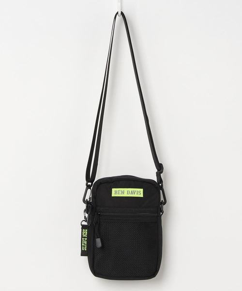 BEN DAVIS（ベンデイビス）の「《BEN DAVIS》VERTICAL SHOULDER（ショルダーバッグ・メンズ・ブラック×ブラック/ブラック×パープル/ブラック×レッド/ブラック×イエロー・FREE）」の8枚目の写真