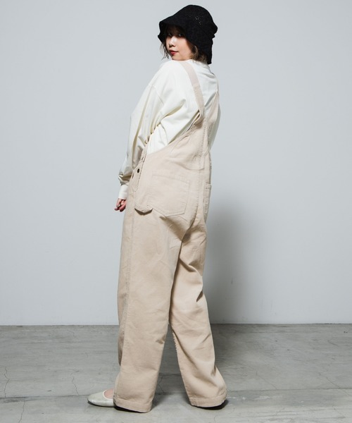 WEGO（ウィゴー）の「WEGO/コーデュロイオーバーオール（サロペット/オーバーオール・レディース・ブラック/パープル/ブラウン/カーキ/ブルー/アイボリー・SMALL/MEDIUM）」の7枚目の写真