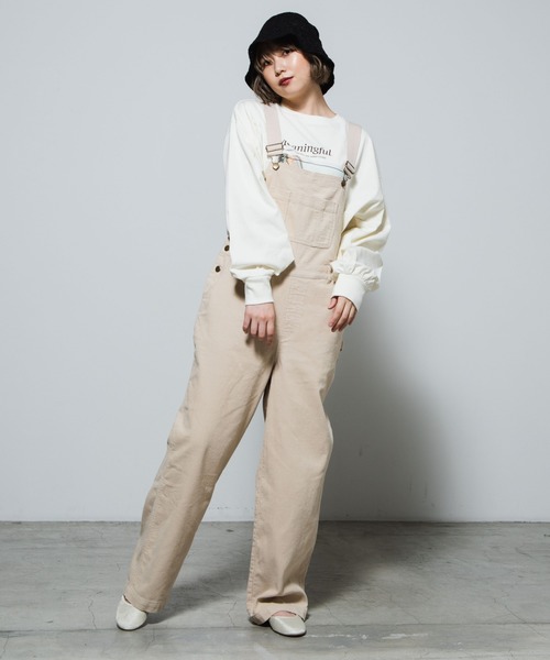 WEGO（ウィゴー）の「WEGO/コーデュロイオーバーオール（サロペット/オーバーオール・レディース・ブラック/パープル/ブラウン/カーキ/ブルー/アイボリー・SMALL/MEDIUM）」の9枚目の写真