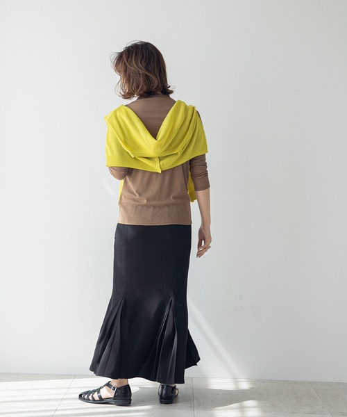 rectangle（レクタングル）の「シアーハイネックトップス（Tシャツ/カットソー・レディース・ブラック/モカ・MEDIUM/LARGE）」の9枚目の写真