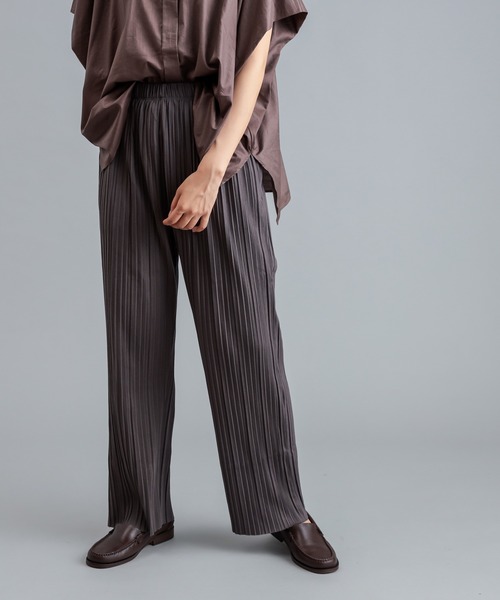 PUAL CE CIN（ピュアルセシン）の「プリーツパンツ（その他パンツ・レディース・ブラック/ブルーグレー/モカ/チャコール・FREE）」の3枚目の写真