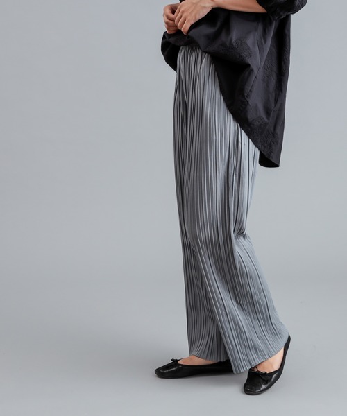 PUAL CE CIN（ピュアルセシン）の「プリーツパンツ（その他パンツ・レディース・ブラック/ブルーグレー/モカ/チャコール・FREE）」の5枚目の写真
