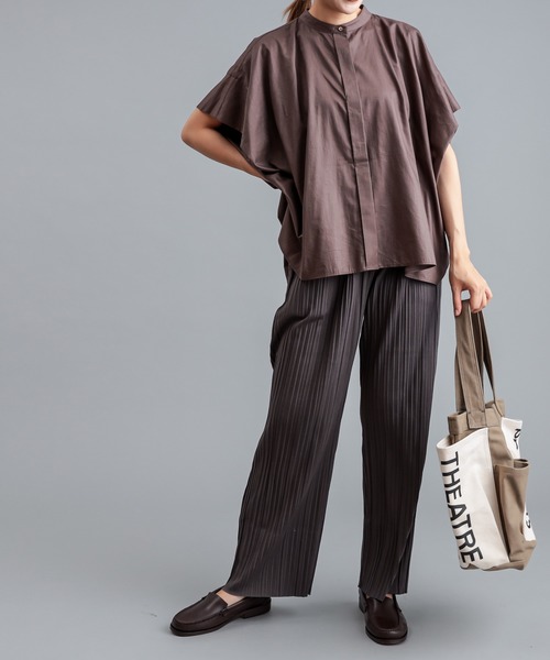 PUAL CE CIN（ピュアルセシン）の「プリーツパンツ（その他パンツ・レディース・ブラック/ブルーグレー/モカ/チャコール・FREE）」の6枚目の写真