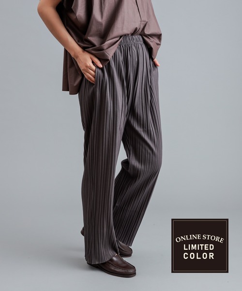PUAL CE CIN（ピュアルセシン）の「プリーツパンツ（その他パンツ・レディース・ブラック/ブルーグレー/モカ/チャコール・FREE）」の15枚目の写真