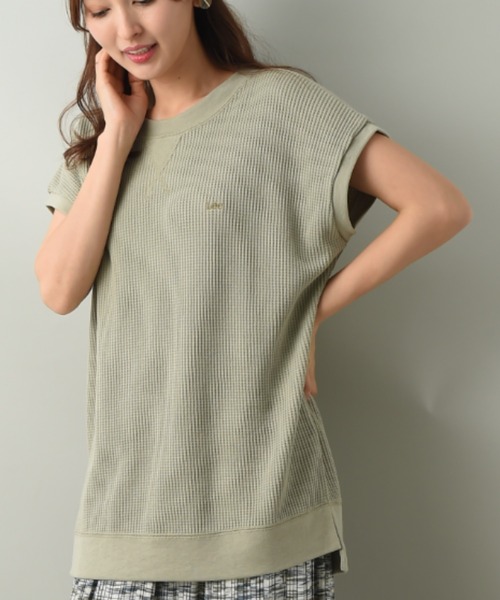 Lee（リー）の「【Lee】THMAL SLEEVELESS TEE（Tシャツ/カットソー・レディース・ホワイト/ブラック/オリーブ・FREE）」の3枚目の写真