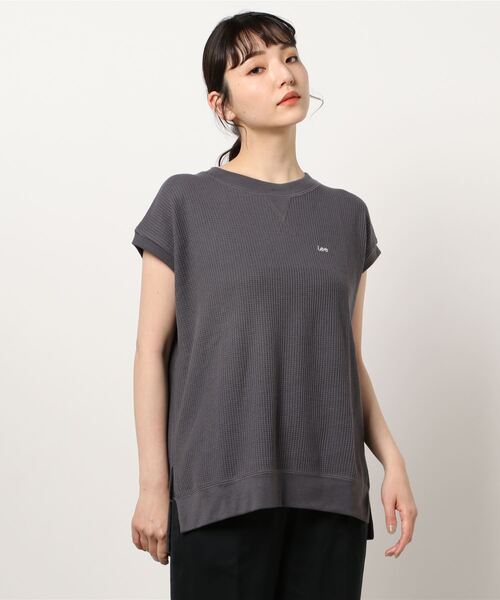 Lee（リー）の「【Lee】THMAL SLEEVELESS TEE（Tシャツ/カットソー・レディース・ホワイト/ブラック/オリーブ・FREE）」の6枚目の写真