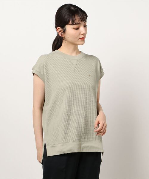 Lee（リー）の「【Lee】THMAL SLEEVELESS TEE（Tシャツ/カットソー・レディース・ホワイト/ブラック/オリーブ・FREE）」の8枚目の写真