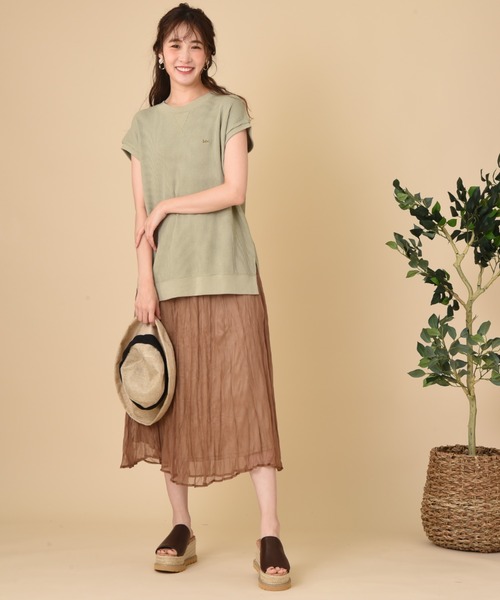 Lee（リー）の「【Lee】THMAL SLEEVELESS TEE（Tシャツ/カットソー・レディース・ホワイト/ブラック/オリーブ・FREE）」の19枚目の写真