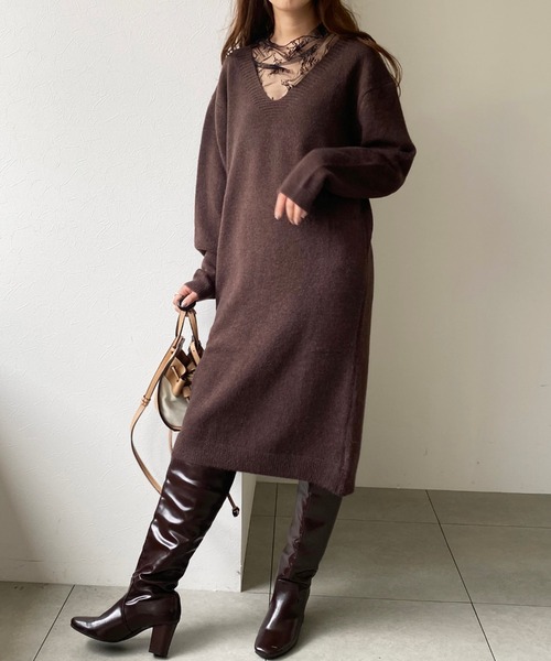 セール ゆるvネックふわふわニットワンピース ワンピース Unrelish アンレリッシュ のファッション通販 Zozotown