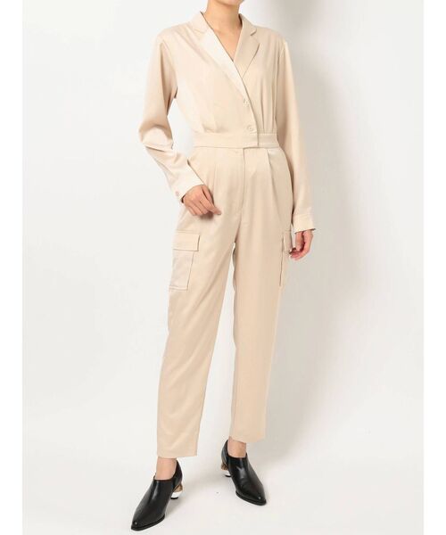 EVRIS（エヴリス）の「SATIN TAILOR ジャンプスーツ（つなぎ
