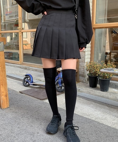 SONA（ソナ）の「SONYUNARA テニススカパン（スカート・レディース・ブラック/ベージュ/ネイビー/ダークグレー/ワインレッド・S/M）」の6枚目の写真