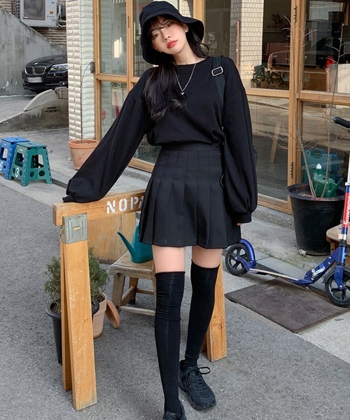 SONA（ソナ）の「SONYUNARA テニススカパン（スカート・レディース・ブラック/ベージュ/ネイビー/ダークグレー/ワインレッド・S/M）」の8枚目の写真