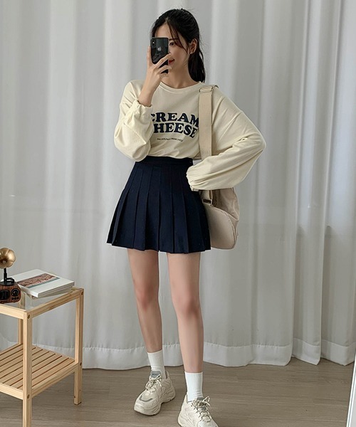 SONA（ソナ）の「SONYUNARA テニススカパン（スカート・レディース・ブラック/ベージュ/ネイビー/ダークグレー/ワインレッド・S/M）」の19枚目の写真