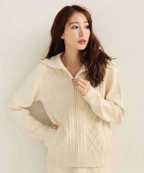 ペアケーブルニットパーカー ルームウェア パジャマ Aimerfeel エメフィール のファッション通販 Zozotown