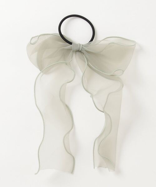 WC(ダブル シー)の「WC/シフォンリボンヘアゴム(ヘアゴム・レディース・ブラック/ベージュ/パープル/グリーン・FREE)」の7枚目の写真