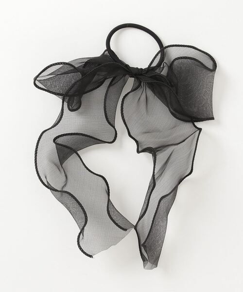 WC(ダブル シー)の「WC/シフォンリボンヘアゴム(ヘアゴム・レディース・ブラック/ベージュ/パープル/グリーン・FREE)」の6枚目の写真