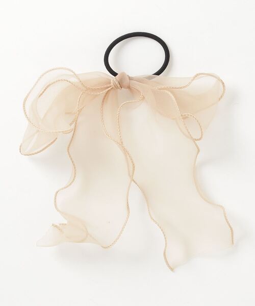 WC(ダブル シー)の「WC/シフォンリボンヘアゴム(ヘアゴム・レディース・ブラック/ベージュ/パープル/グリーン・FREE)」の8枚目の写真