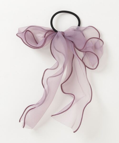 WC(ダブル シー)の「WC/シフォンリボンヘアゴム(ヘアゴム・レディース・ブラック/ベージュ/パープル/グリーン・FREE)」の9枚目の写真