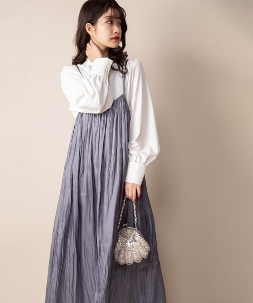 Mysa&Liina（ミーサリーナ）の「リバーシブルAラインキャミワンピース（ワンピース・レディース・ブラック/ベージュ/ピンク/ブルー・M）」の3枚目の写真