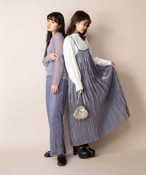 Mysa&Liina（ミーサリーナ）の「リバーシブルAラインキャミワンピース（ワンピース・レディース・ブラック/ベージュ/ピンク/ブルー・M）」の5枚目の写真