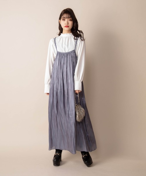 Mysa&Liina（ミーサリーナ）の「リバーシブルAラインキャミワンピース（ワンピース・レディース・ブラック/ベージュ/ピンク/ブルー・M）」の7枚目の写真