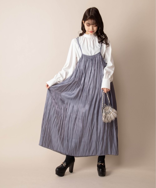 Mysa&Liina（ミーサリーナ）の「リバーシブルAラインキャミワンピース（ワンピース・レディース・ブラック/ベージュ/ピンク/ブルー・M）」の8枚目の写真