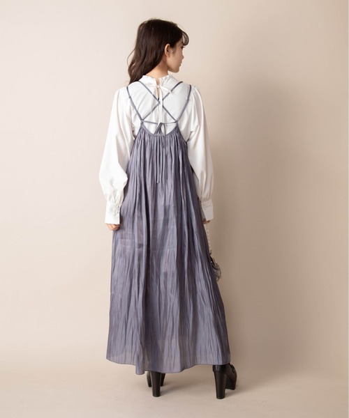 Mysa&Liina（ミーサリーナ）の「リバーシブルAラインキャミワンピース（ワンピース・レディース・ブラック/ベージュ/ピンク/ブルー・M）」の9枚目の写真