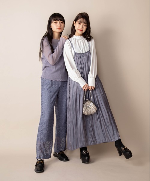 Mysa&Liina（ミーサリーナ）の「リバーシブルAラインキャミワンピース（ワンピース・レディース・ブラック/ベージュ/ピンク/ブルー・M）」の10枚目の写真