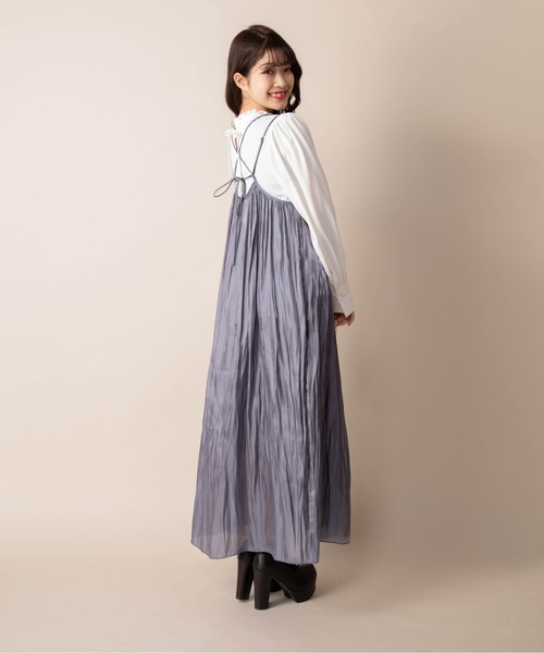 Mysa&Liina（ミーサリーナ）の「リバーシブルAラインキャミワンピース（ワンピース・レディース・ブラック/ベージュ/ピンク/ブルー・M）」の13枚目の写真